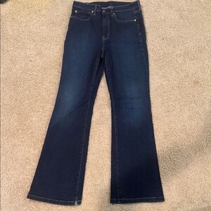 GAP Dark Indigo Flare Jeans - Wide Leg Denim